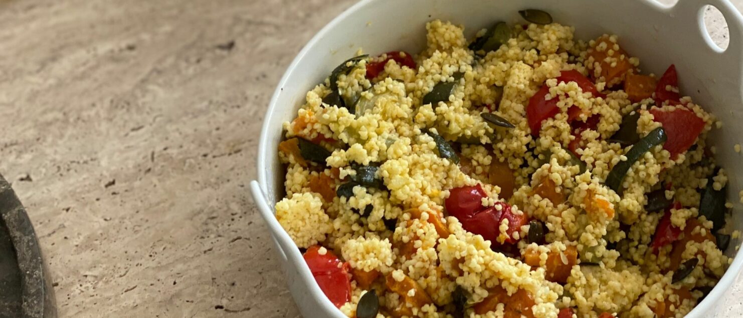 Salade de millet aux légumes rôtis