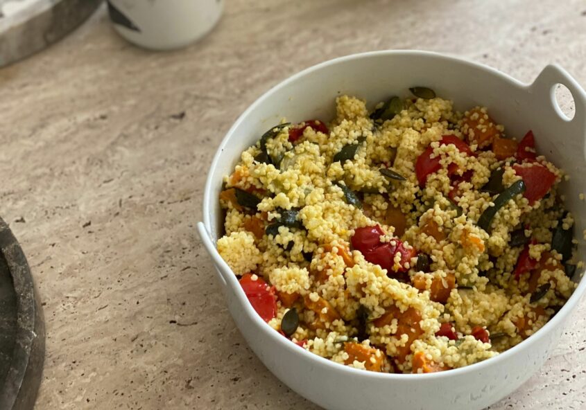 Salade de millet aux légumes rôtis