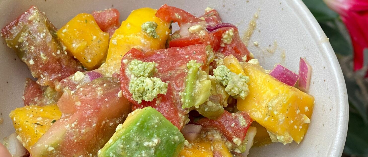 salade d'été mangues avocat
