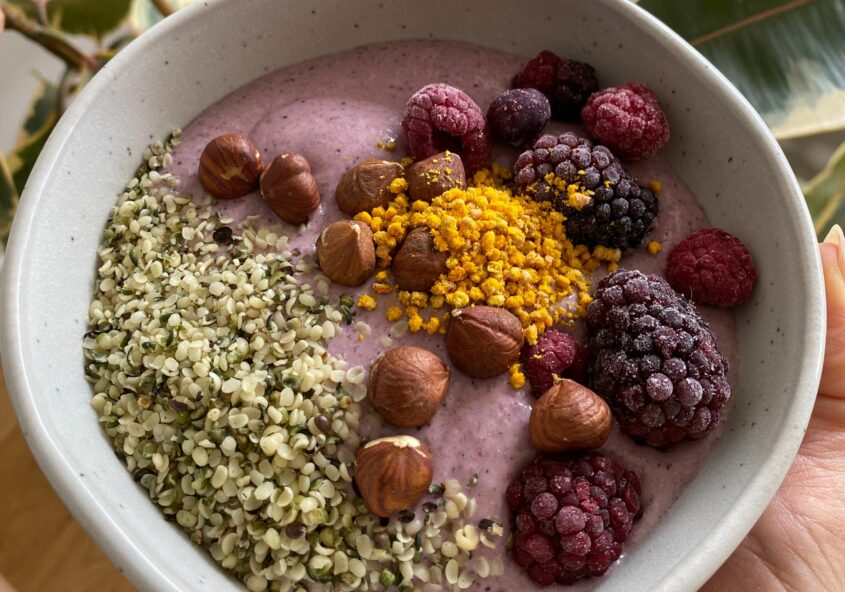 Smoothie glacé antioxydant