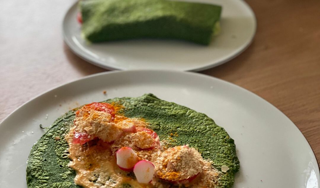 wraps épinards salade