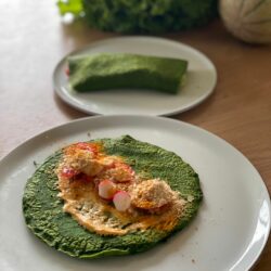 wraps épinards salade