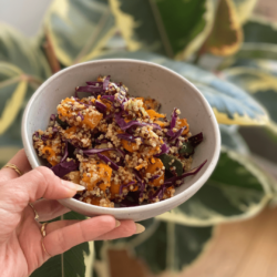 salade chou rouge patates douces quinoa