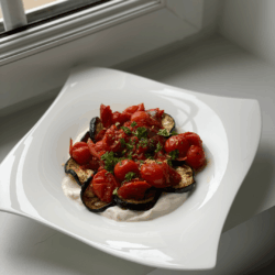 aubergines rôties tomates